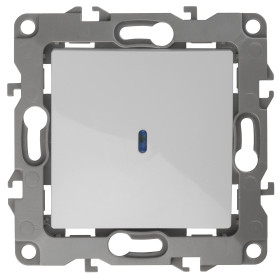 ЭРА 12-1102-01 Выключатель с подсветкой, 10АХ-250В, IP20, Эра12, белый (10/100/3200)