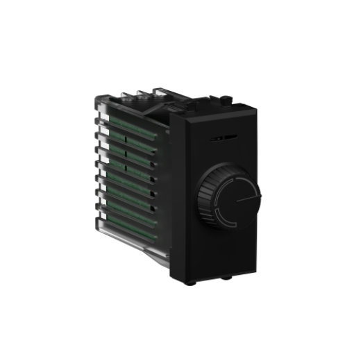 Диммер поворотный модульный, Avanti, черный матовый, 1 модуль