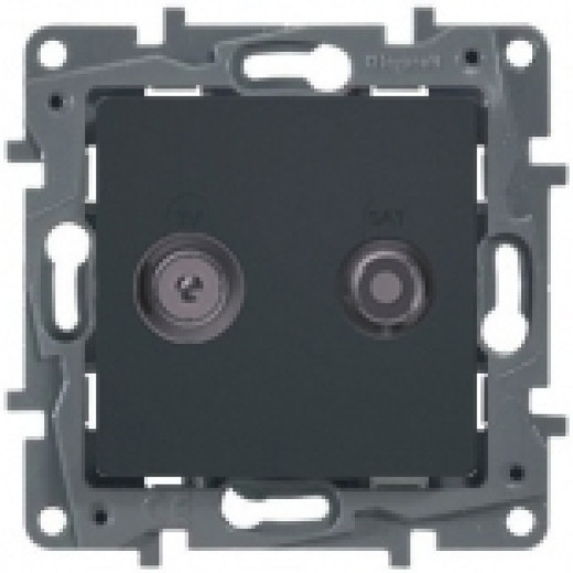 Розетка TV-SAT - Legrand Etika - двухкабельная - антрацит