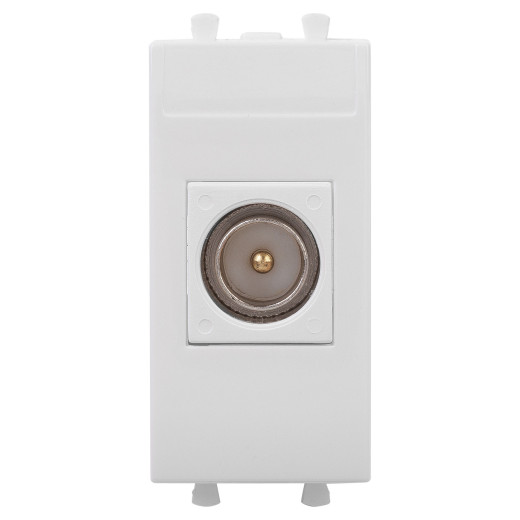 Розетка TV одиночная модульная, Avanti, белое облако, 1 модуль