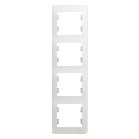Systeme Electric Glossa Бел Рамка 4-ая, вертикальная