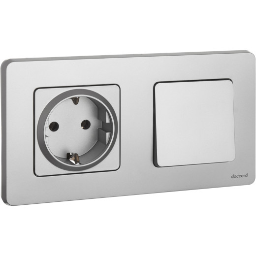 Выключатель одноклавишный - Legrand/Daccord Inspiria - 10АХ 250В безвинтовые зажимы - алюминий