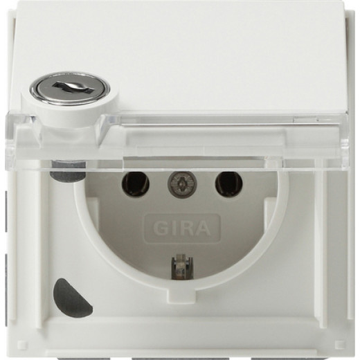 Розетка с запирающейся на ключ крышкой  (однотипные замыкания)