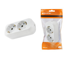 TDM Колодка розеточная 2 гнезда 2П+З 16А 250В белая