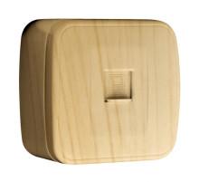 EKF Basic Минск Светлое дерево Розетка RJ-45, 1А, 120В, ОП.