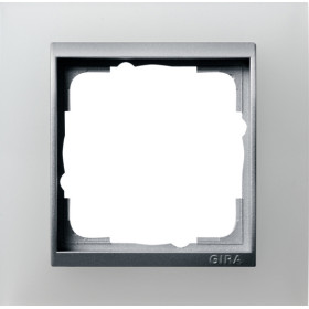 Gira Event Opaque Белый матовый/Алюминий Рамка 1-ая