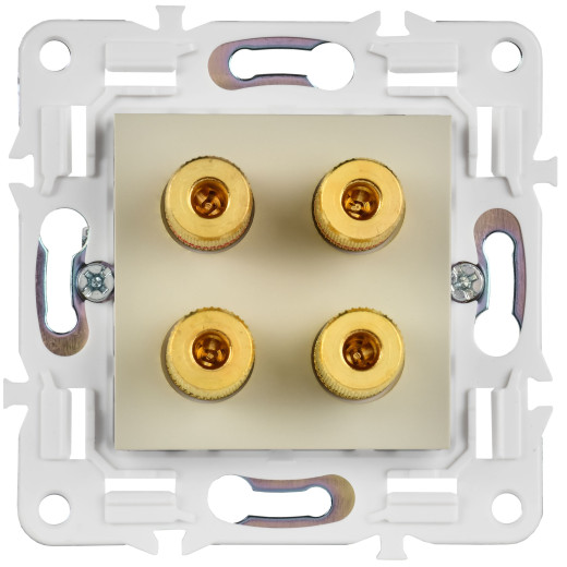 SKANDY Аудиорозетка 4-мест. SK-A01B беж. IEK