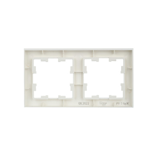 BRITE Рамка 2-мест. РУ-2-БрЖ жемч. IEK