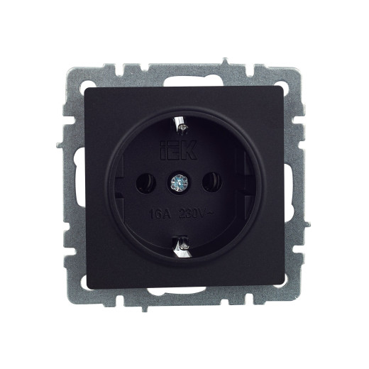 BRITE Роз. с з/к без з/ш 16А РС11-1-0-БрЧ черн. IEK