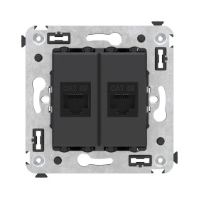 DKC Avanti Компьютерная розетка RJ-45 без шторки в стену, кат.5е двойная, 
