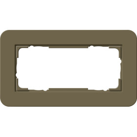 Gira E3 Дымчатый/Антрацит Рамка 2-ая без перегородки