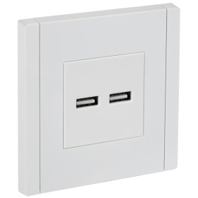 IEK FORTE&PIANO Белый Розетка USB A+A 3,1А FP249