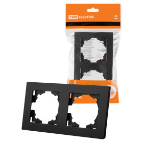 TDM Рамка 2-х постовая черная 