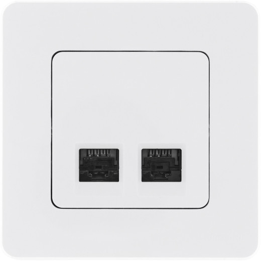 Розетка компьютерная двойная RJ45 категория 5e UTP - Legrand/Daccord Inspiria - белый
