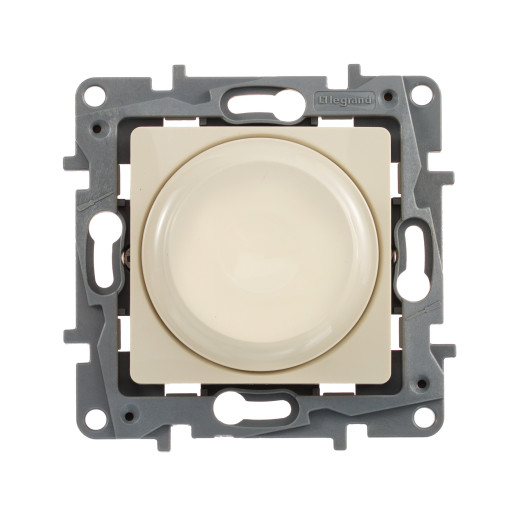 Диммер поворотно-нажимной универсальный LED - Legrand Etika - 300Вт без нейтрали - слоновая кость