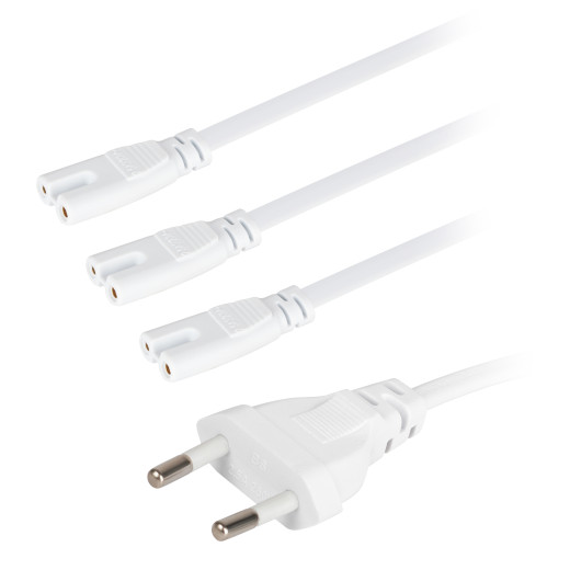 Разветвитель сетевой для линейных светильников ЭРА 3х IEC C7 2pin 2m для подключения 3 светильников