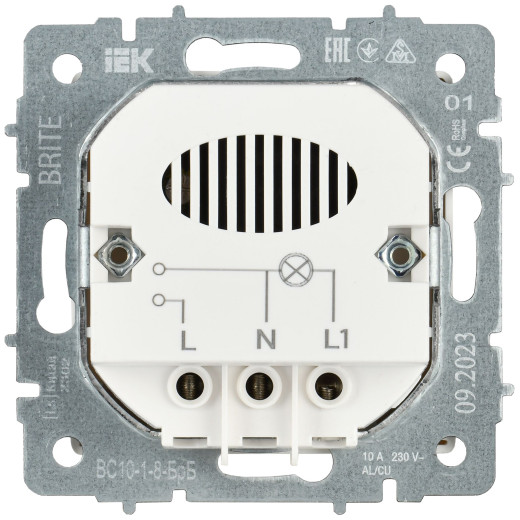 BRITE Выключ. карточный 30А ВС10-1-8-БрБ бел. IEK
