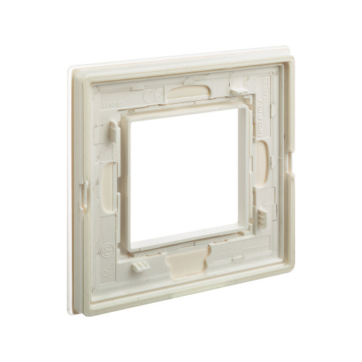 Рамка из натурального стекла 1 пост (2 мод.), Avanti, белая