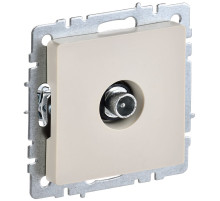 IEK BRITE BASE Бежевый Розетка TV проходная РТВ10-0-БрКр