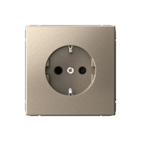 Systeme Electric ArtGallery Шампань Розетка с заземлением со шторками, 16А, механизм, быстрозажим. клем.