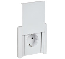 IEK FORTE&PIANO Белый Розетка с/з со шт с крышкой винтовое крепление 16А IP44 FP221
