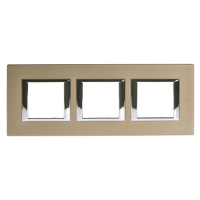 BT Axolute Бронза Рамка 2+2+2 мод прямоугольная (надпись горизонтально).