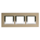 Рамка 2х3П 71мм горизонтальная Бронза Axolute