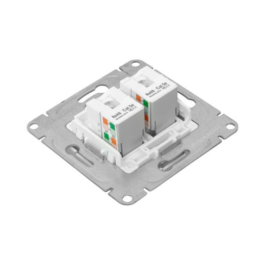 Механизм розетки RJ45 (cat5), алюминий Эпика EKF