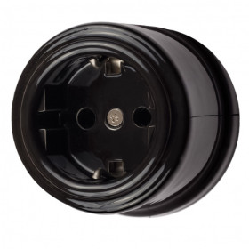 BIRONI Лизетта Керамика Черный Розетка с/з