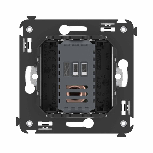 Диммер поворотный в стену, Avanti, черный матовый