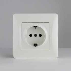 SPL Розетка электрическая 2К+З, 16А, 220-250V (белый)