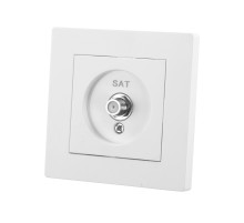 TDM Розетка SAT (F-разъем) 0-2400МГц белая 