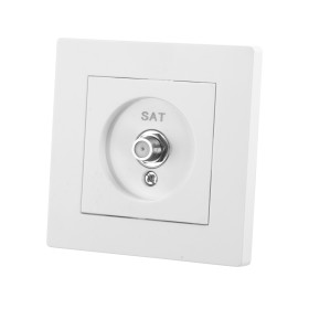 TDM Розетка SAT (F-разъем) 0-2400МГц белая 
