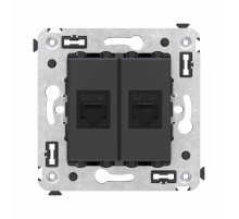 DKC Avanti Компьютерная розетка RJ-45 без шторки в стену, кат.6А двойная, 