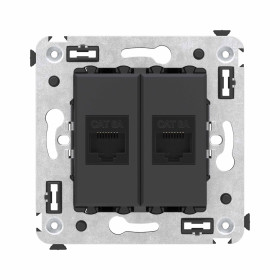 DKC Avanti Компьютерная розетка RJ-45 без шторки в стену, кат.6А двойная, 