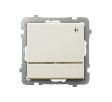 Ospel Sonata Бежевый Выключатель перекрестный (сх.7) с подсветкой, без рамки