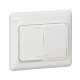 Выключатель двухклавишный - Kaptika - 10 A - 250 В~ - белый