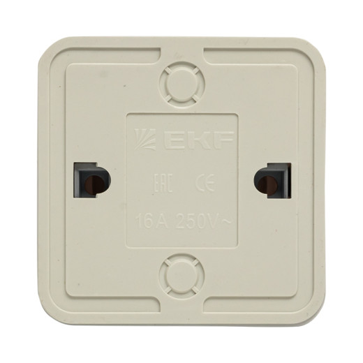 Рим Выключатель 1-клавишный с индикатором 10А белый EKF