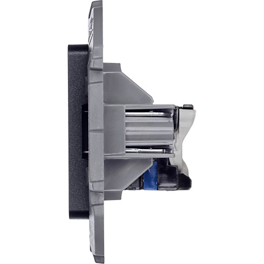 Розетка компьютерная RJ45 категория 6 UTP - Legrand/Daccord Inspiria - антрацит