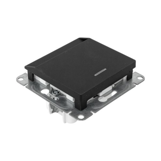 Механизм выключателя, карточный, с подсветкой, чёрный Эпика EKF