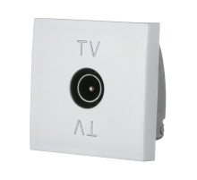 Ecoplast LK45 Розетка TV оконечная (серебристый металлик)