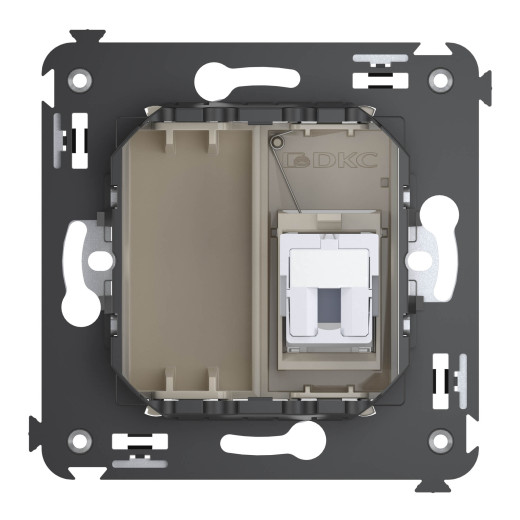 Телефонная розетка RJ-12 в стену одинарная, Avanti, ванильная дымка