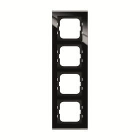 ABB Axcent Стекло Черный  Рамка 4-постовая