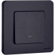 Выключатель одноклавишный с подсветкой/индикацией - Legrand/Daccord Inspiria - 10АХ 250В безвинтовые зажимы - антрацит
