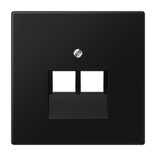 Плата (фиксация винтом) для двух модулей, термопласт, черный матовый