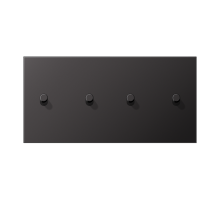 JUNG LS1912 Dark Центральная плата, 2 поста, для горизонтальной установки, тумблеры 2+2,цилиндр; метал. исполнение