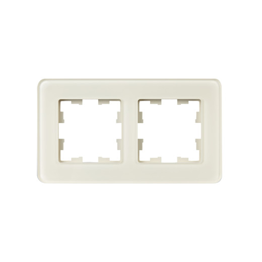 BRITE Рамка 2-мест. РУ-2-2-Бр стекло песчаный RE IEK