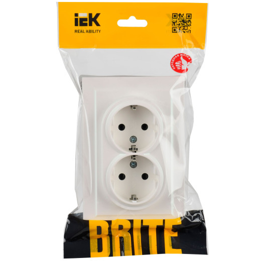 BRITE Роз. 2-я с з/к без з/ш 16А в сб. РС12-3-БрЖ жемч. IEK