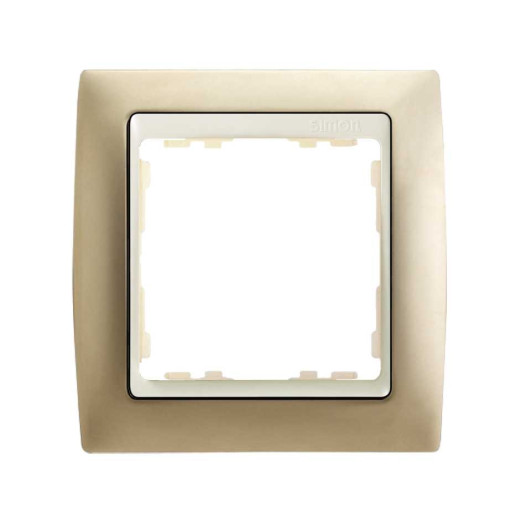 Simon 82 Шампань/Слоновая кость Рамка 1-ая