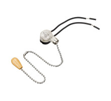 REXANT Выключатель для настенного светильника c проводом и деревянным наконечником «Silver», индивидуальная упаковка, 1 шт..